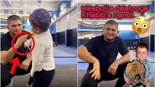 Hasbulla Shows Khabib His Punching Power 🤯