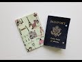 Passport Cover:  Napkin on Kraft-Tex