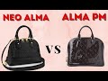 LOUIS VUITTON NEO ALMA BB VS ALMA PM/Mod shots, What fits