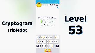 Cryptogram Tripledo Level 53 Solutions 🧩 | Logic Puzzle Game | Mini Boss