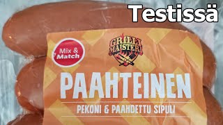 Makkaratesti #352 - Lidl Grillimaisteri - Paahteinen - Pekoni \u0026 Paahdettu Sipuli - Pouttu OY