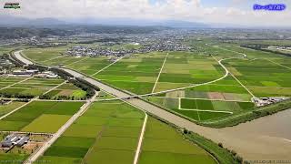 【ドローン4Ｋ空撮】石川県河北郡内灘町『河北潟』