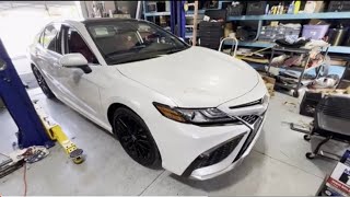 How to do engine Oil Change \u0026 Filter 2021 Toyota Camry XSE 2.5L using Mobil 1 0W-16 full synthetic