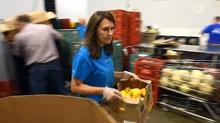 Volunteering at the Regina Food Bank