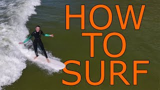 HOW TO SURF, part 1, Small White-Water Waves (detailed guide)