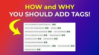 How to add tags to your YouTube video and  WHY YOU SHOULD!  🤔