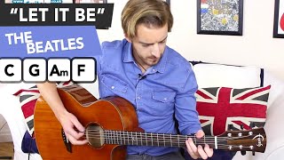 The Beatles "Let It Be" acoustic guitar tutorial - Easy Songs To Play On Guitar