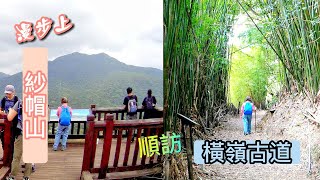 漫步上紗帽山順訪橫嶺古道(京都嵐山竹林小徑等級古道)|【自然人文古道】紫藤 蒲公英 炸醬草花 (含足跡圖）