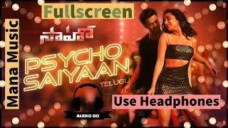 8D TELUGU | Psycho Saiyaan - Saaho | Prabhas |Experience 8D| Headphones| Fullscreen Mode |
