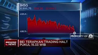 IHSG Anjlok 5,01% Pukul 15:33 WIB, Trading Halt Diberlakukan