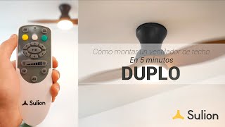 Sulion - Ventilador de techo con luz LED - DUPLO - Instalación y uso