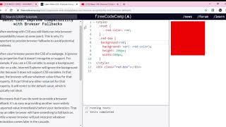 Learn Basic CSS Improve Compatibility with Browser Fallbacks freeCodeCamp org Google Chrome 201