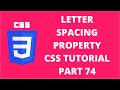 74 letter spacing property css tutorial
