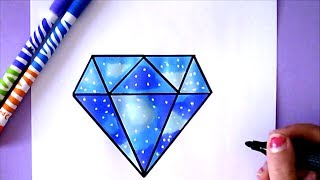 HOW TO DRAW A DIAMOND - EASY