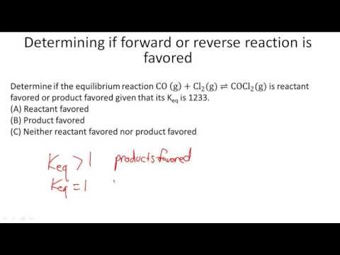 How do you know if the forward or reverse reaction is favored?