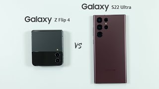Samsung Z Flip 4 vs Samsung S22 Ultra Speed Test & Camera Comparison