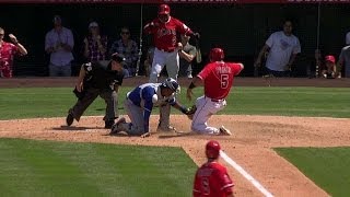 KC@LAA: Out at home stands after challenge in 7th