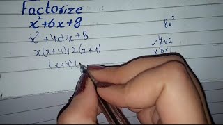 Factorize x2+6x+8, Factorise x2+6x+8