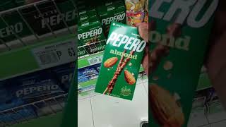 PEPERO almond truly delicious #shorts #satisfying #pepero #almond #chocolate #viral #trending #asmr