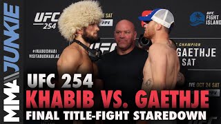 Khabib Nurmagomedov vs. Justin Gaethje final faceoff | UFC 254 staredown