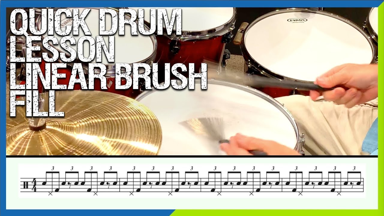 Quick Drum Lesson Linear Brush Fill Youtube
