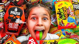 EATING THE WORLDS Spicy VS Sour FOOD CHALLENGE!!!