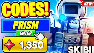 ⚠️New⚠️ ALL WORKING PRISM CODES For Skibidi Tower Defense - Roblox Skibidi Tower Defense Code