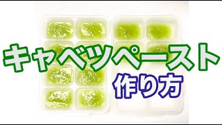 【離乳食 初期 野菜ペースト】キャベツペースト 作り方｜レシピ｜ストック作り｜【みーちゃん】【みーごはん作り方】