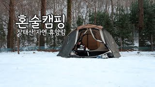 [혼술 캠핑 브이로그] 장태산 자연 휴양림 / 전세캠 / 성심당