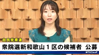 自民党県連　衆院選新和歌山1区の候補者　明日から公募　40日以内に決定