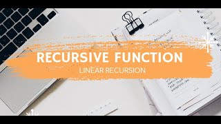 Python Recursive function in Tamil -Linear Recursion-PART-I