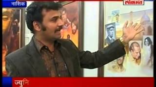 Sachin Tendulkar Painting By Prafull \u0026Rajesh sawant At IBN LOKMAT- Bharat ratna News 5 Feb 2014