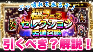 【FFRK】極フェスセレクション装備召喚 新ガチャ 引くべき？ 解説！ バフデバッファー必殺技もあるぞ！　FFレコードキーパー