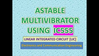 Astable multivibrator using IC555