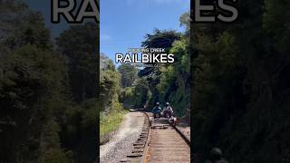 Rail bikes in Fort Bragg, California  #explorecalifornia #railbike #fortbragg #californiaadventure