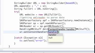 Android Application Development Tutorial 157 SAXParserFactory and XMLReader