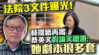 法院3文件曝光！　林環牆再揭蔡英文「假論文鐵證」：她劇本很多套 @ChinaTimes