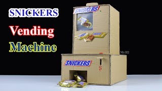 DIY SNICKERS Chocolate Vending Machine From Cardboard - How To Make Candy Vending Machine.