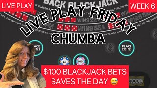 CHUMBA LIVE PLAY TODAY🚨$100 BLACKJACK BETS WIN AGAIN #chumbacasino #chumba #blackjack #slots #dogs