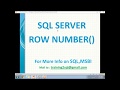 SQL ROW NUMBER Functions | Row Number in SQL Server