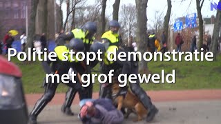 Vreedzame demonstratie Malieveld met grof politiegeweld gestopt