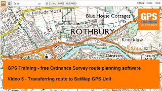 Free Ordnance Survey route planning software - 5 - transferring route onto SatMap GPS Unit