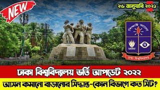 ঢাবির নতুন আসন সংখ্যা ২০২২-সুপারিশ |ঢাকা বিশ্ববিদ্যালয় ভর্তি ২০২২ আপডেট| DU Admission 2022| DU News