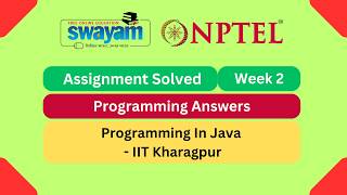 Programming In Java Week 2 | Programming Assignment | My Swayam | #nptel #nptel2026 #myswayam