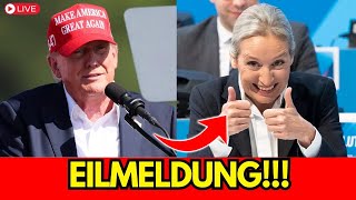 🚨VOR 1 MINUTE!!🚨 Donald Trump: Schockierende Botschaft an Alice Weidel!