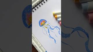 Jellyfish drawing with Ohuhu Alcohol Markers🪼