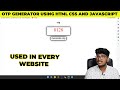 OTP generates using html CSS and JavaScript | OTP generator | Deepak sir