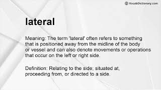 lateral Meaning