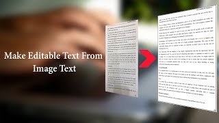 Convert Image to Editable Text ( image to text converter) Using OCR