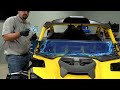 how to install superatv s scratch resistant half windshield on the can am maverick r